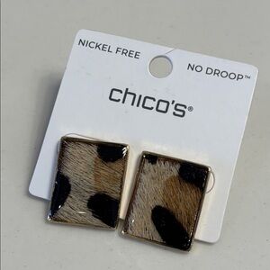Chico's NWT Animal Print Earrings
